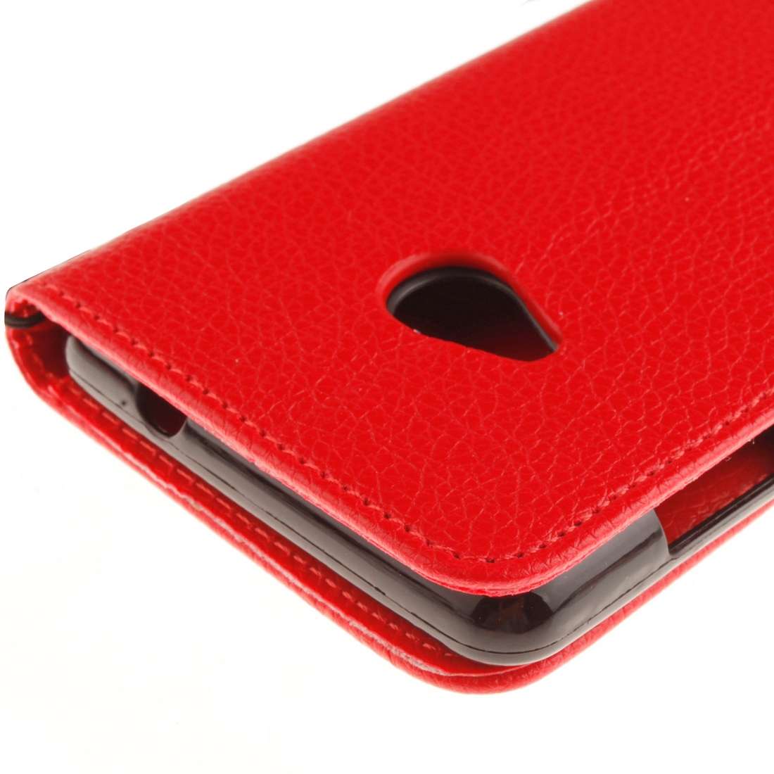For Microsoft Lumia 535 Litchi Texture Horizontal Flip Leather Case with Holder & Card S ... (Red)