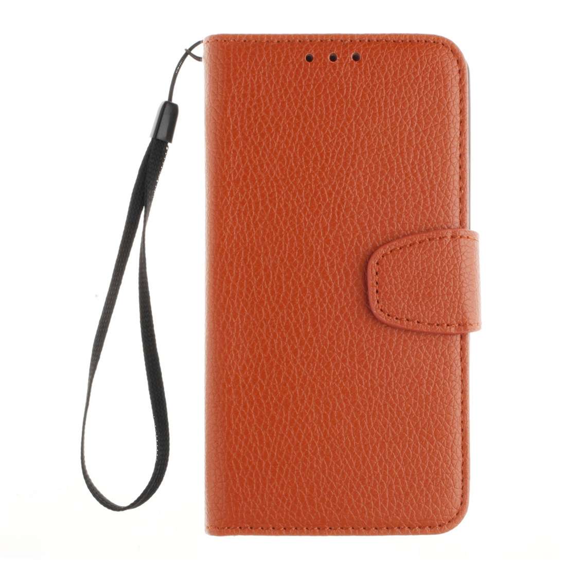For Microsoft Lumia 535 Litchi Texture Horizontal Flip Leather Case with Holder & Card ... (Brown)