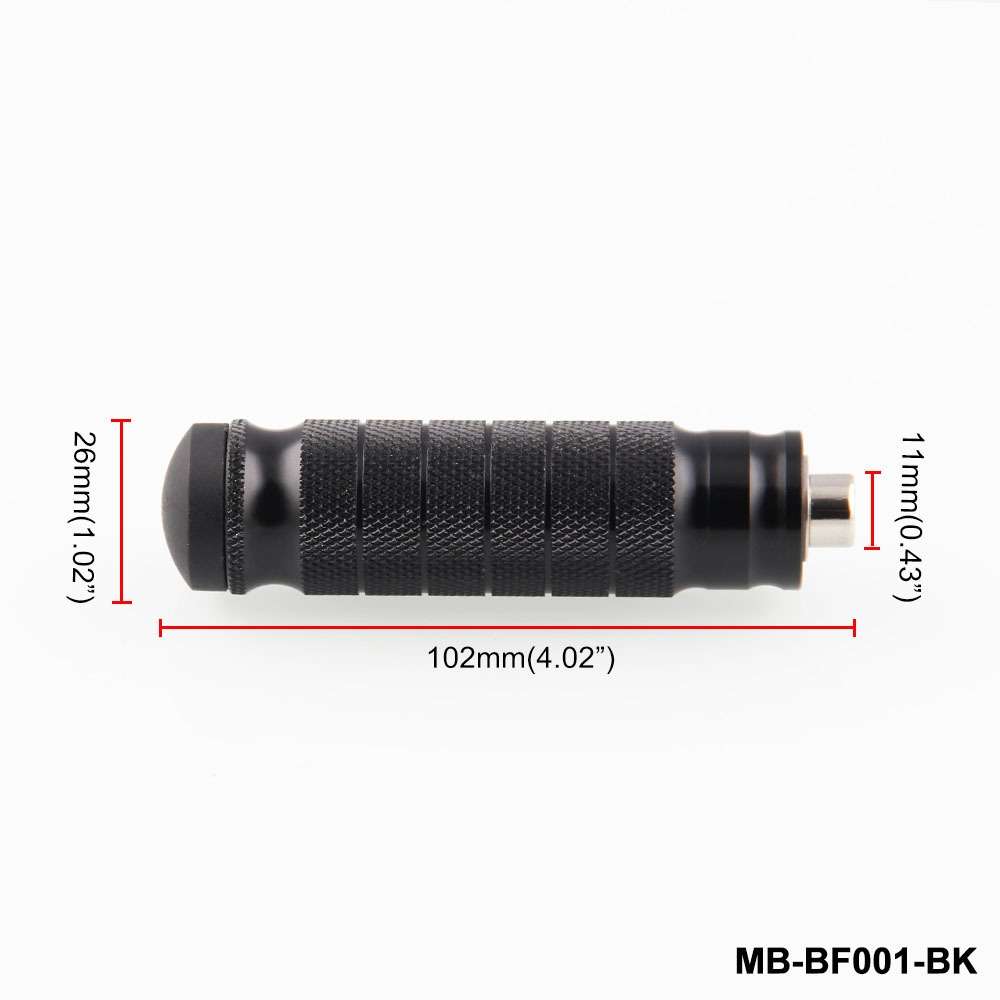 MB-BF001-BK Universal Motorcycle Modified Rear Seat Pedal, One Pair