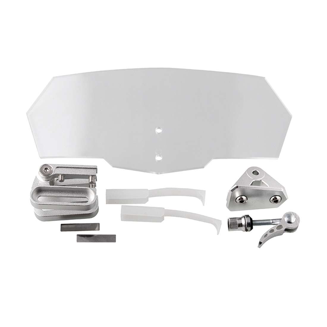 MB-WE024 Universal Motorcycle Modified Acrylic Heightened Windshield (White)