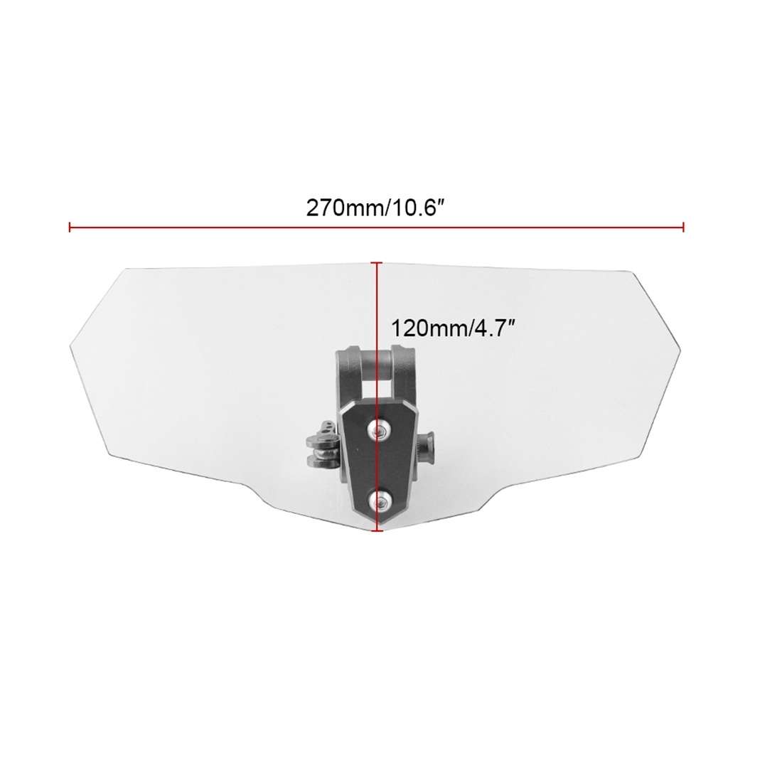 MB-WE024 Universal Motorcycle Modified Acrylic Heightened Windshield (White)