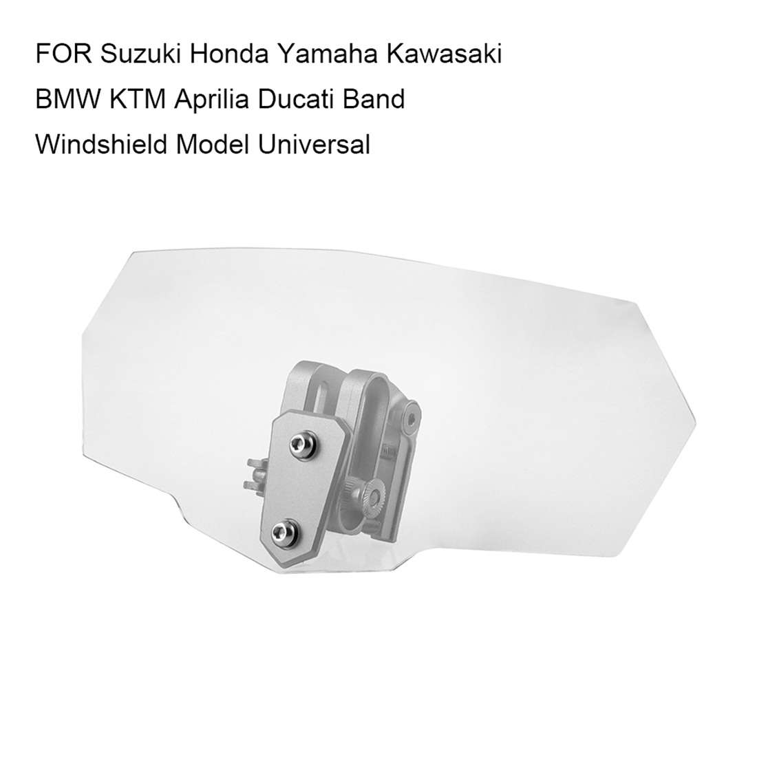 MB-WE024 Universal Motorcycle Modified Acrylic Heightened Windshield (White)