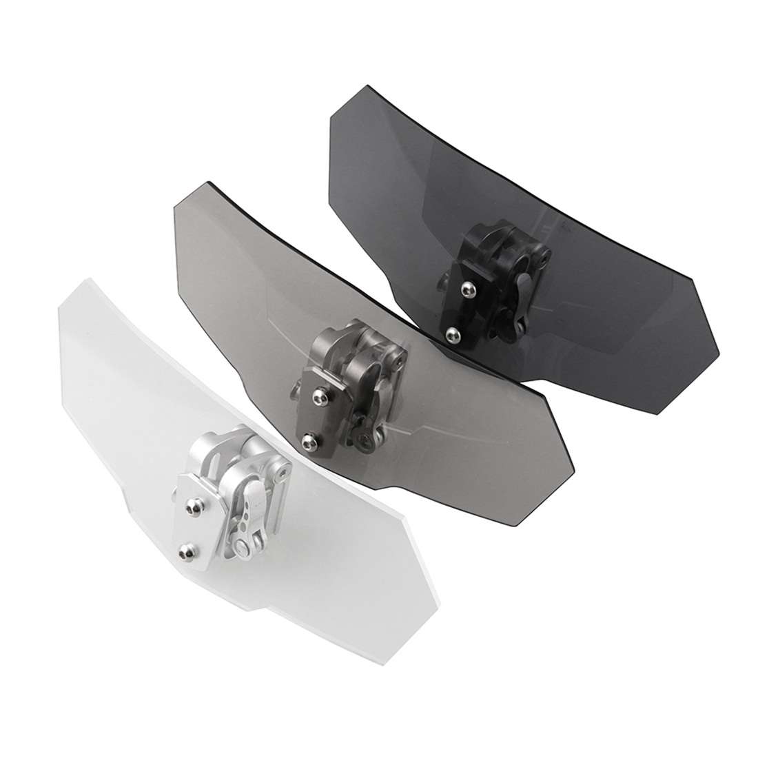 MB-WE024 Universal Motorcycle Modified Acrylic Heightened Windshield (White)