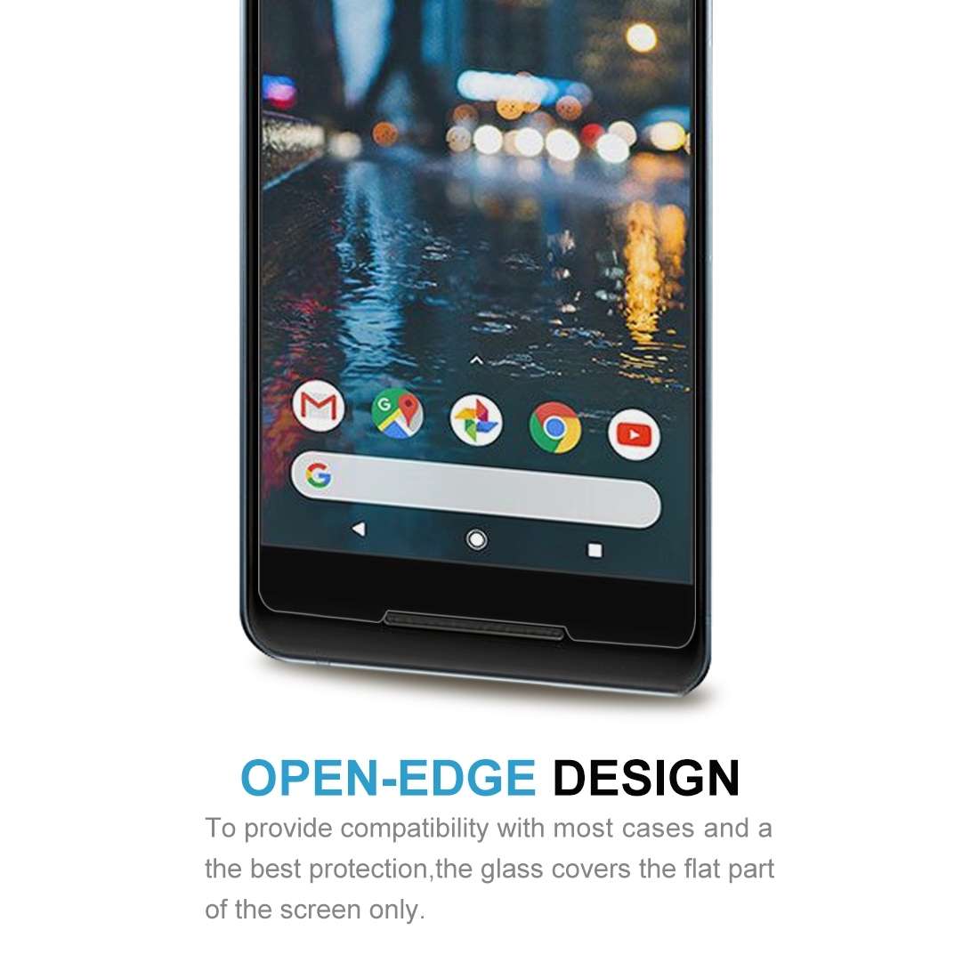 50 PCS for Google Pixel 2 XL 0.26mm 9H Surface Hardness 2.5D Explosion-proof Tempered Glass Screen