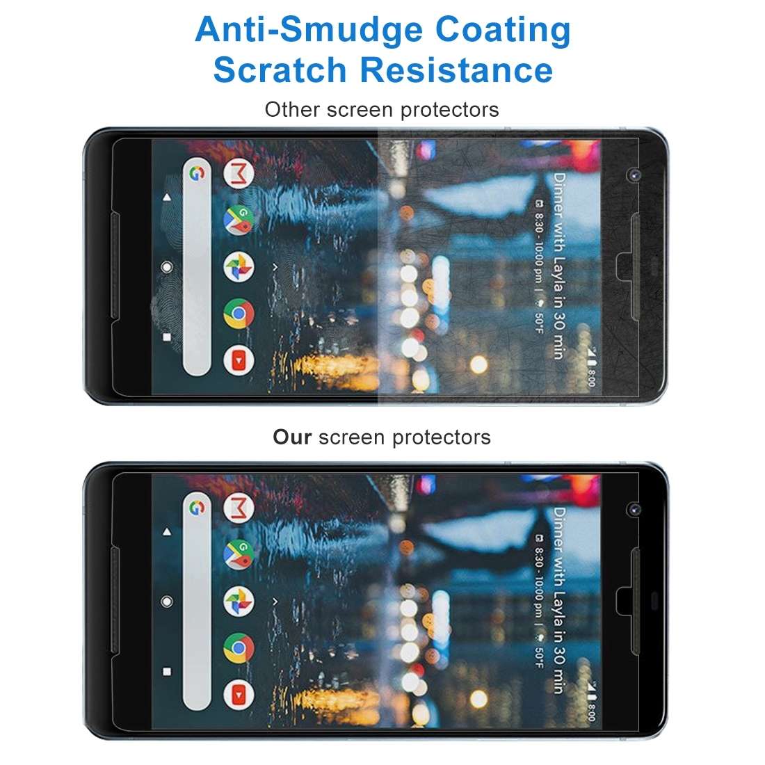 50 PCS for Google Pixel 2 XL 0.26mm 9H Surface Hardness 2.5D Explosion-proof Tempered Glass Screen