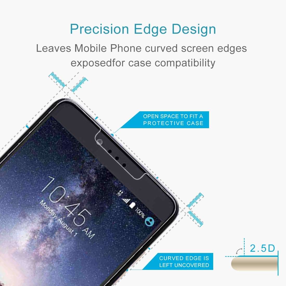 10 PCS for ZTE Zmax Pro 0.3mm 9H Surface Hardness Explosion-proof Non-full Screen Tempered Glass S