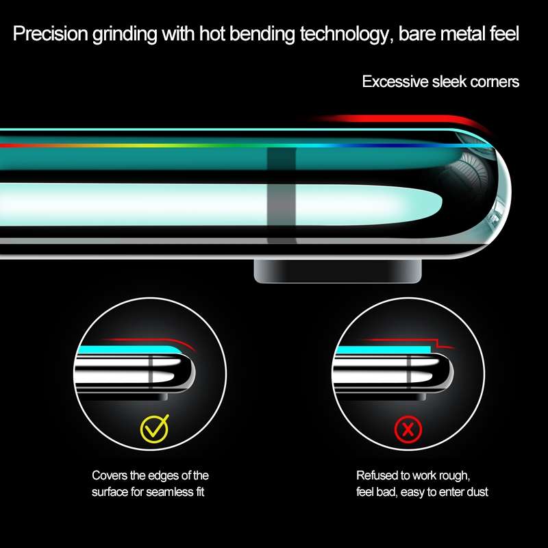 For iPhone XS / X Titanium Alloy Edge Full Coverage Front + Back Tempered Glass Screen P ... (Red)
