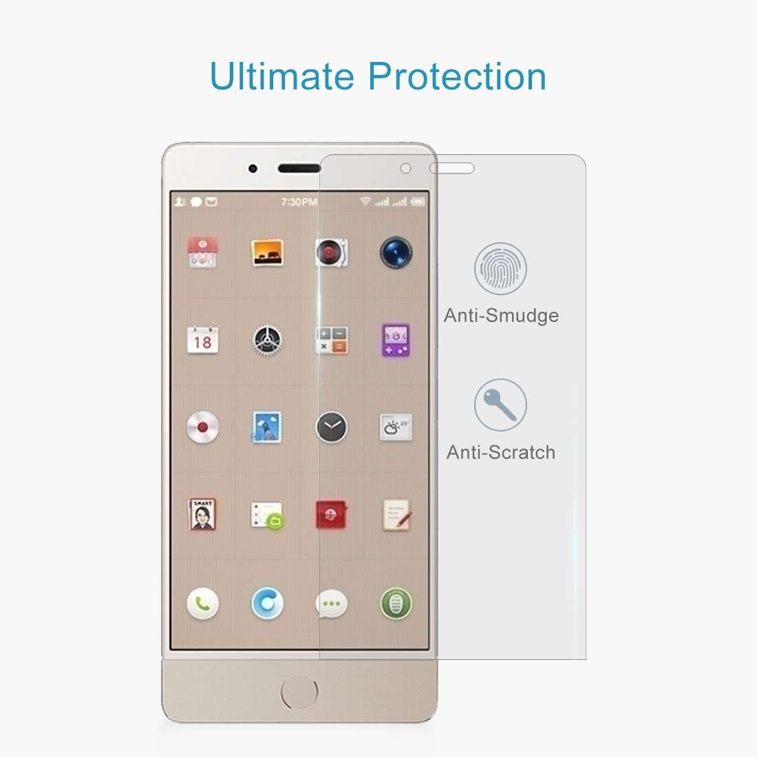 10 PCS Smartisan Nut Pro 0.26mm 9H Surface Hardness 2.5D Curved Edge Tempered Glass Front Screen P