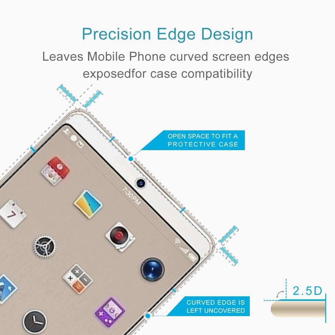 2 PCS for Smartisan Nut Pro 2 0.26mm 9H Surface Hardness 2.5D Curved Edge Tempered Glass Front Scr