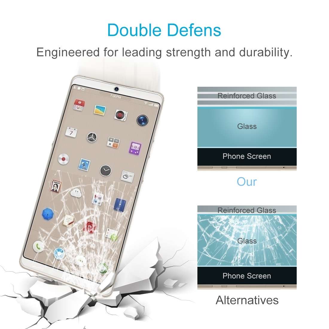 2 PCS for Smartisan Nut Pro 2 0.26mm 9H Surface Hardness 2.5D Curved Edge Tempered Glass Front Scr