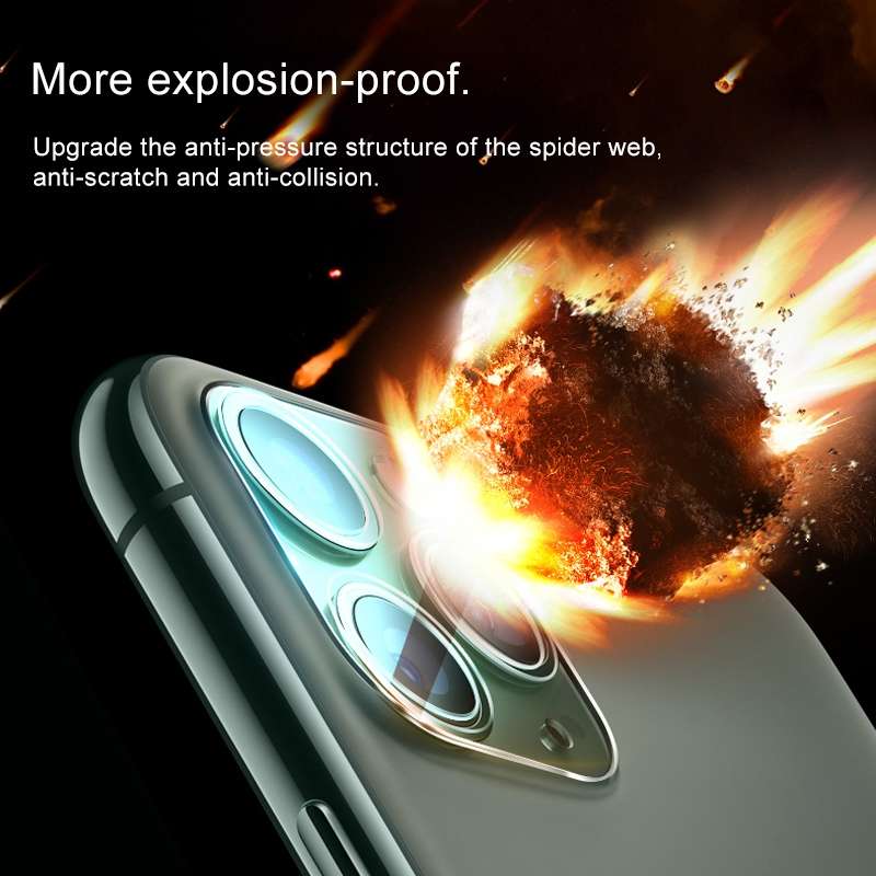 For iPhone 12 Pro 50pcs HD Rear Camera Lens Protector Tempered Glass Film