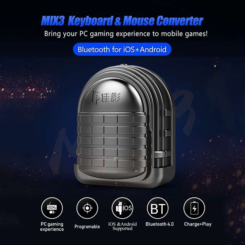 GAMWING MIX3 Bluetooth 4.0 Keyboard Mouse Converter Eating Chicken Game Auxiliary Tool(Black)