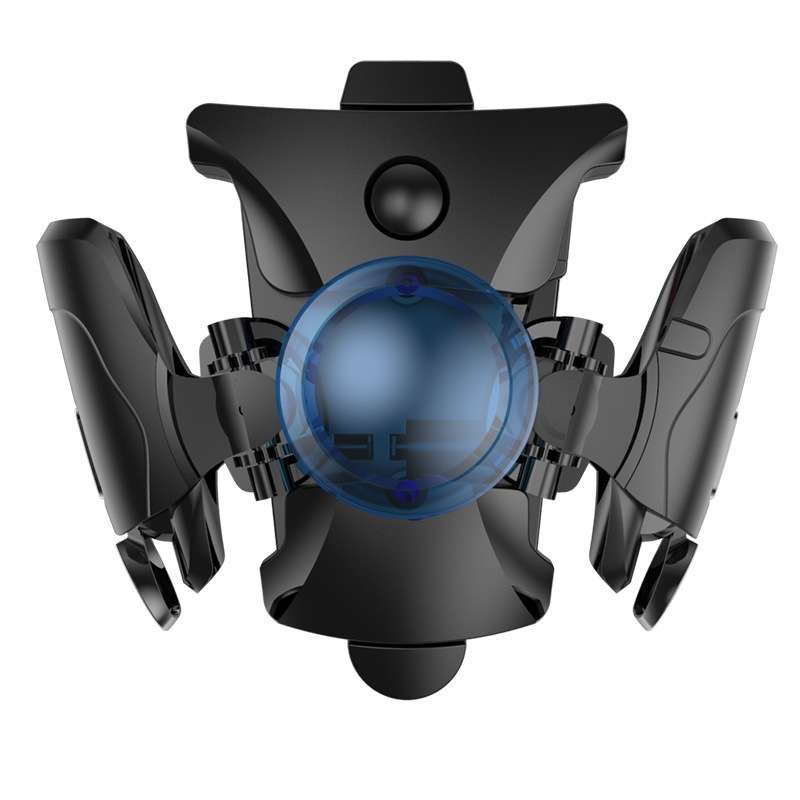 Non-slip Alloy Separable Button Mobile Phone Game Shooting Gamepad, Support Burst Mode ... (Black)