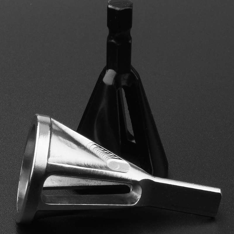 Chamfer Stainless Steel Deburring External Chamfer Tool Hexagonal Handle Three-slot Chamfer (Black)
