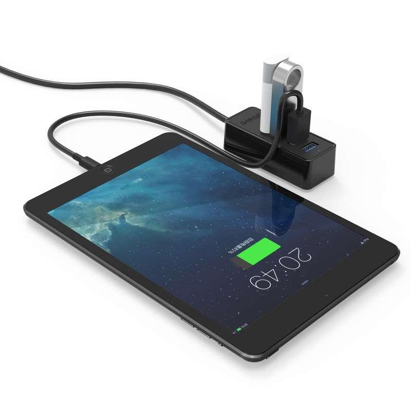 ORICO W5P-U3-30 4-Port USB 3.0 Desktop HUB with 30cm Micro USB Cable Power Supply(Black)