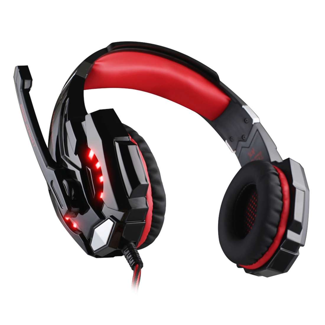 KOTION EACH G9000 3.5mm Game Gaming Headphone Headset Earphone Headband with Micro ... (Black Red)