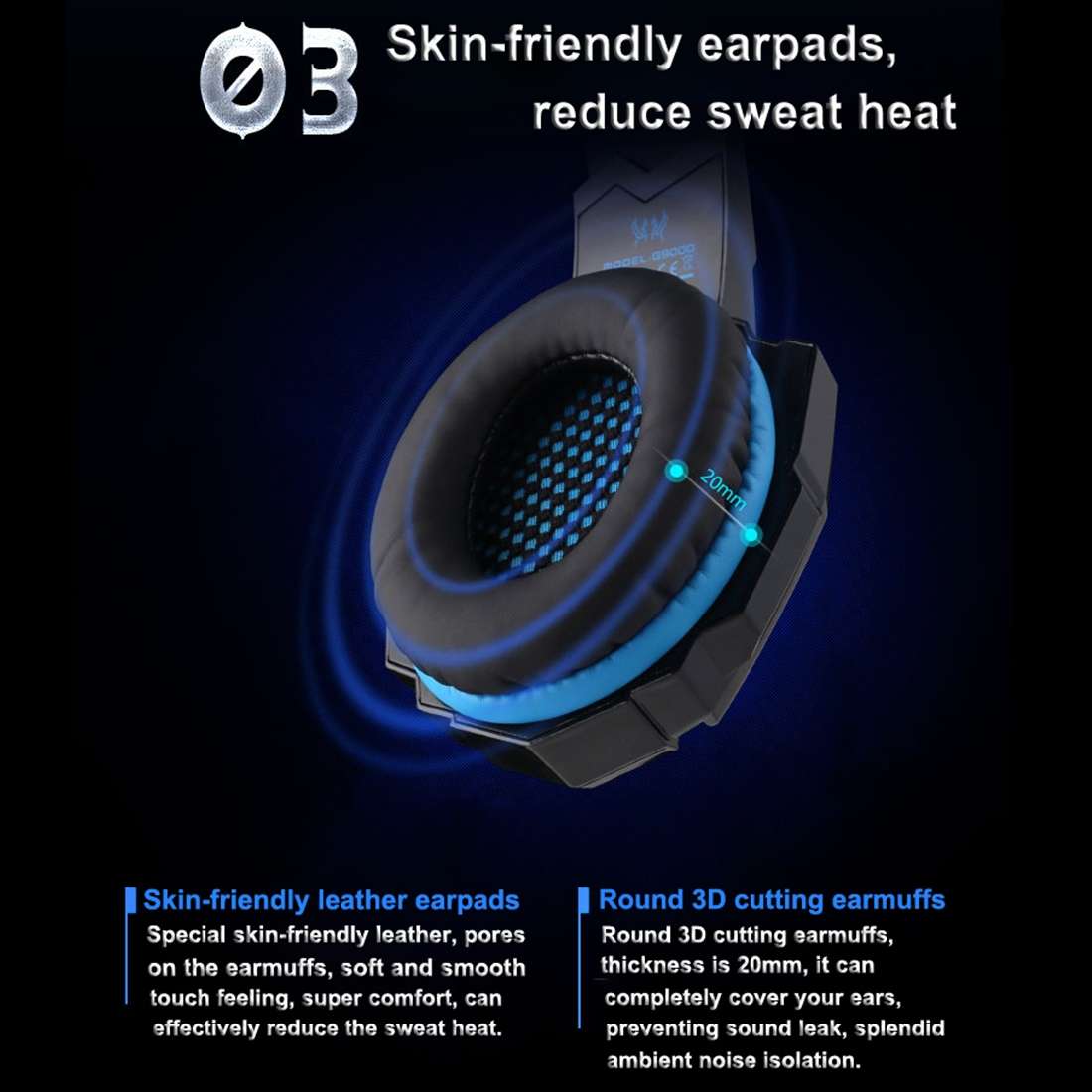 KOTION EACH G9000 3.5mm Game Gaming Headphone Headset Earphone Headband with Micro ... (Black Red)