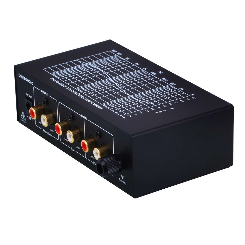 B855 LINEPAUDIO Phone Prephonograph Signal Amplifier with Auxiliary Input and Volume C ... (Black)