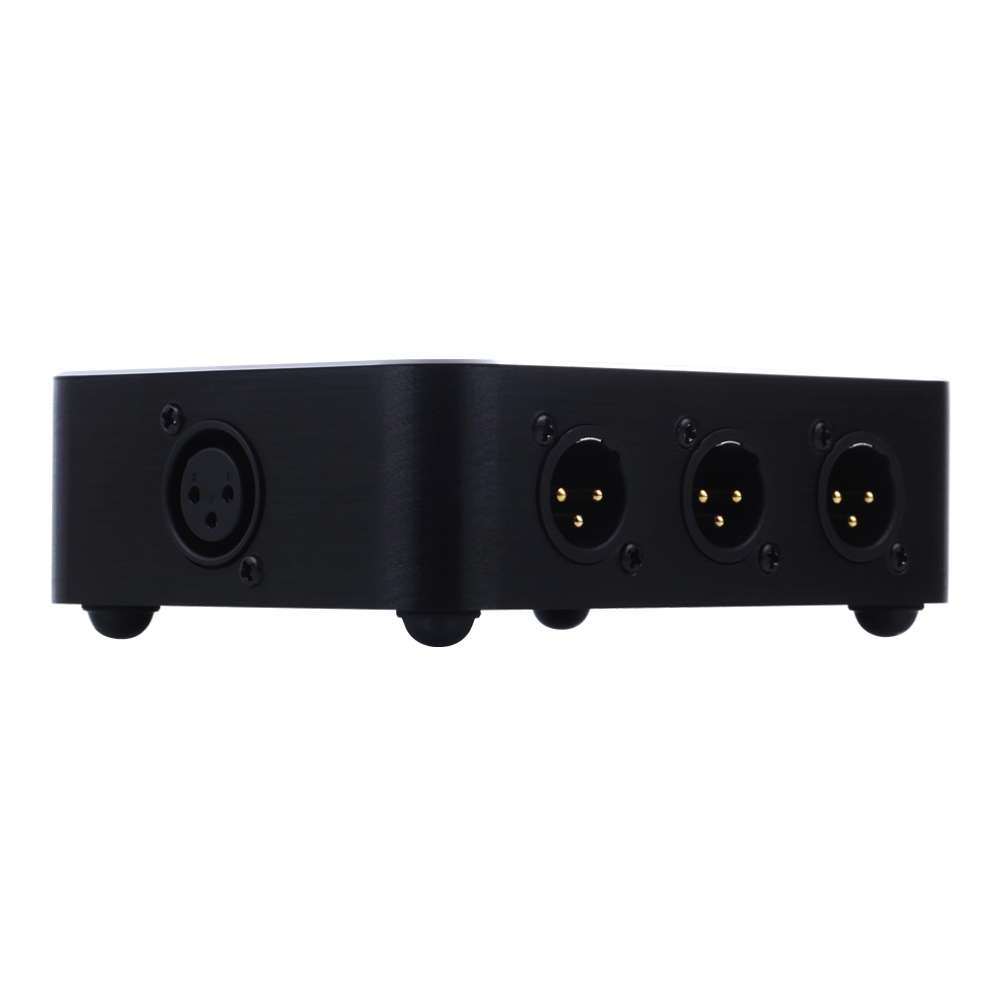 B866 1 XLR Split Horizontal Parallel Distributor, 1 Input and 6 Output (Black)
