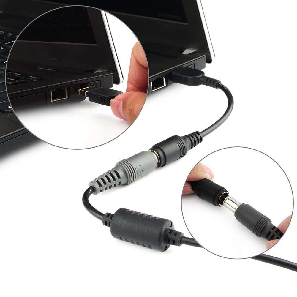 Big Square Male (First Generation) to 7.9 x 5.5mm Female Interfaces Power Adapter Cable for Laptop N