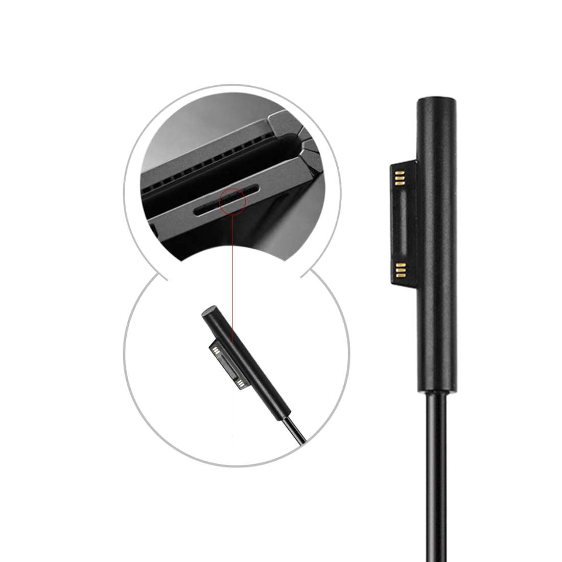 USB-C / Type-C Female to 6 Pin Male Laptop PD Fast Charging Cable for Microsoft Surface Pro 7 / 6 /