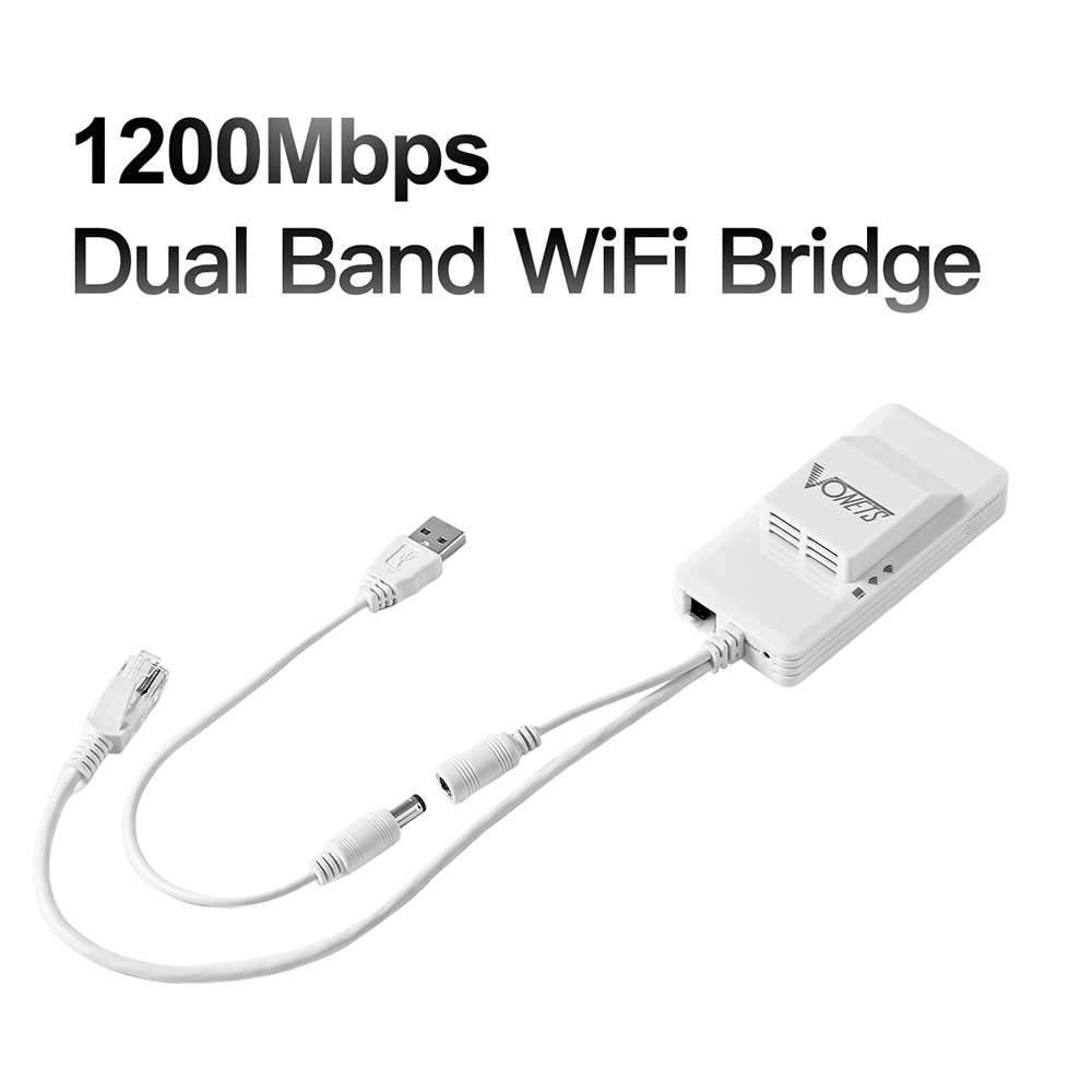 VONETS VAP11AC 5G / 2.4G Mini Wireless Bridge with Fan Version 300Mbps + 900Mbps WiFi ... (White)