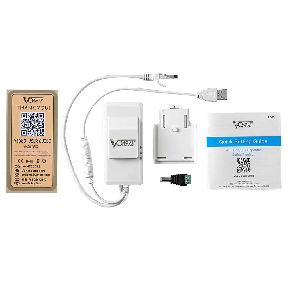 VONETS VAP11AC 5G / 2.4G Mini Wireless Bridge with Fan Version 300Mbps + 900Mbps WiFi ... (White)