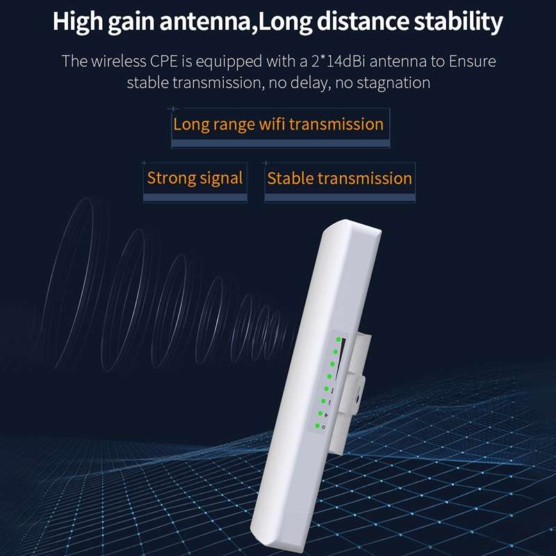 COMFAST CF-E312A Qualcomm AR9344 5.8GHz 300Mbps/s Outdoor ABS Wireless Network Bridge with POE Ada