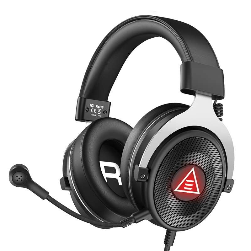 EKSA E900 PLUS 7.1 Gaming Wire-Controlled Head-mounted USB Luminous Gaming Headset wit ... (Black)