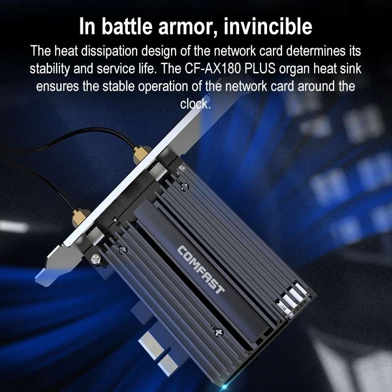 COMFAST CF-AX180 PLUS 1800Mbps PCI-E Bluetooth 5.2 Dual Frequency Gaming WiFi 6 Wireless Network C