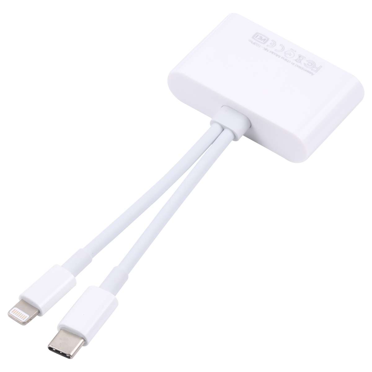 NK-103Pro 3 in 1 8 Pin + USB-C / Type-C Male to USB + TF / SD Card Reader