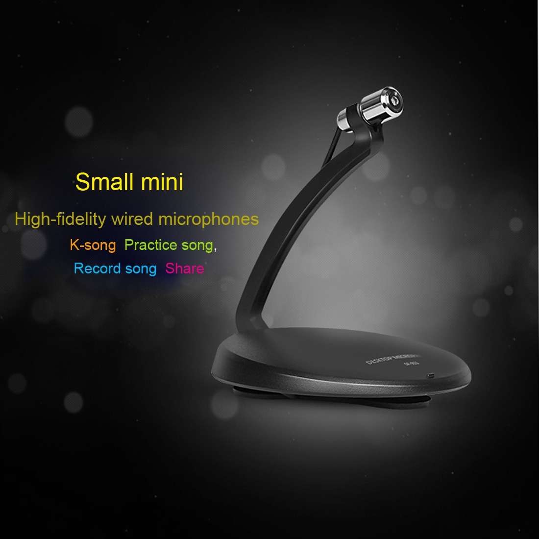 Yanmai SF-911 Professional Condenser Sound Recording 3.5mm Jack Microphone with Base Holder, Cable
