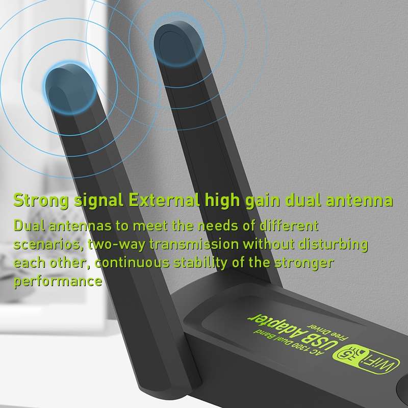 1300Mbps Dual Frequency USB Network Adapter WiFi Transmitter Receiver