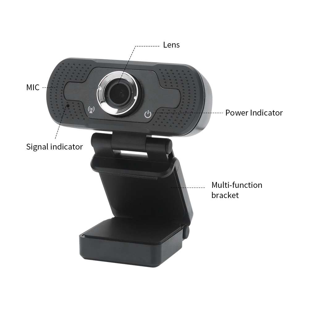 HD-F18 1080P Multi-function HD Camera WebCam with Microphone(Black)