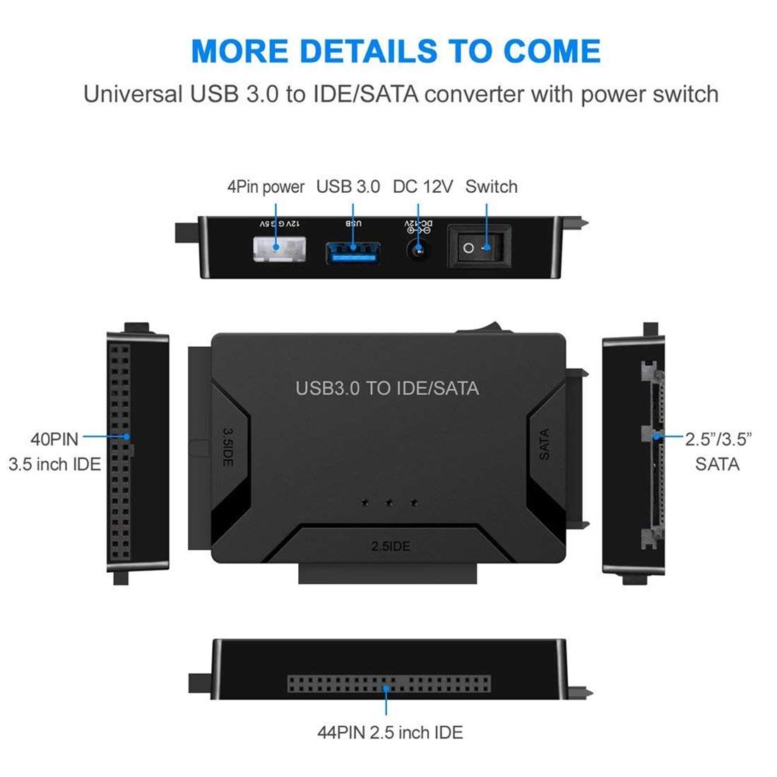 USB 3.0 to SATA / IDE Hard Disk Drive Converter Adapter Cable for 2.5 inch / 3.5 inch SATA IDE HDD