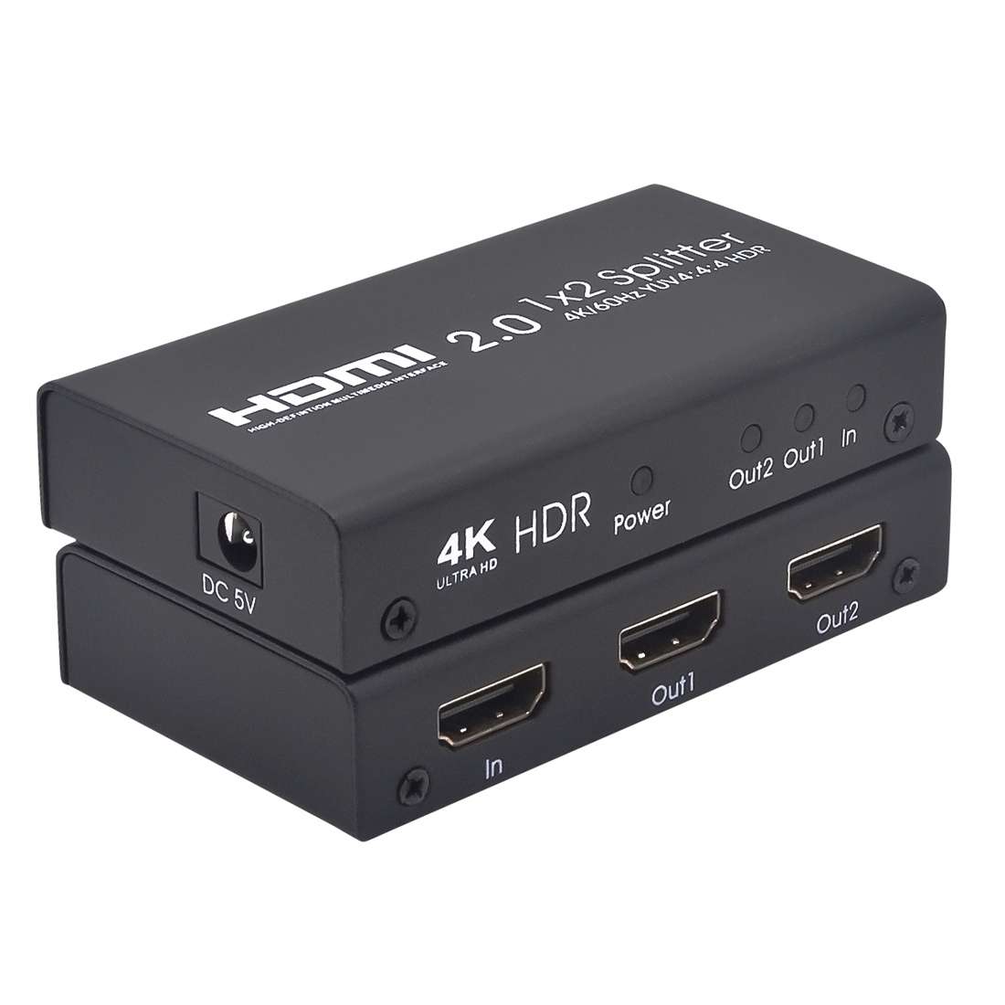 AYS-12V20 HDMI 2.0 1x2 4K Ultra HD Switch Splitter(Black)