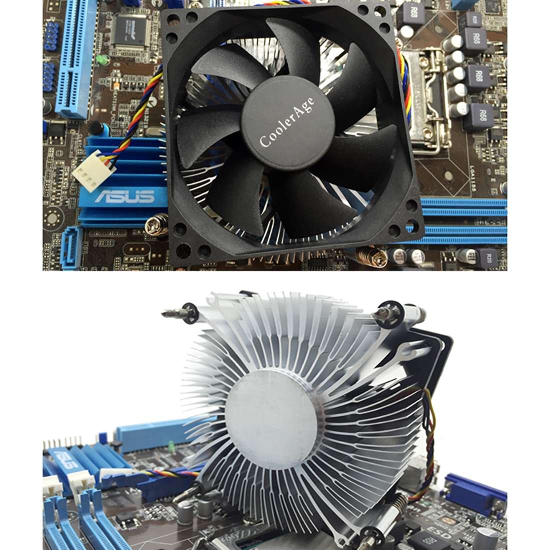 4Pin CPU Cooler Mute Silent Fan Heat Sink for Intel 1155 / 1151 / i3 / i5
