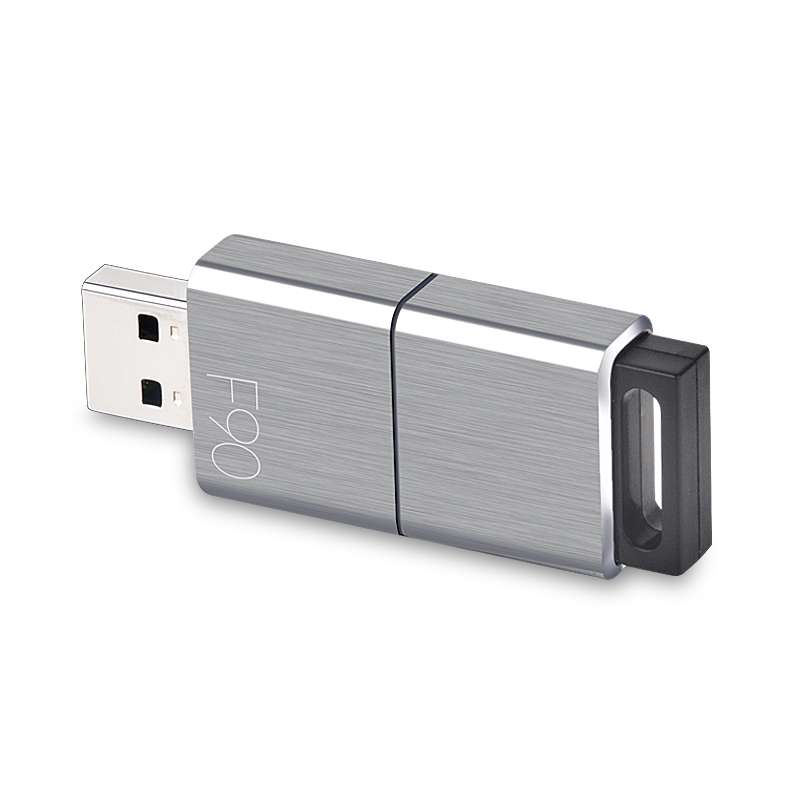 EAGET F90 32GB High-speed USB 3.0 Push-pull Zinc Alloy U Disk (Silver Grey)