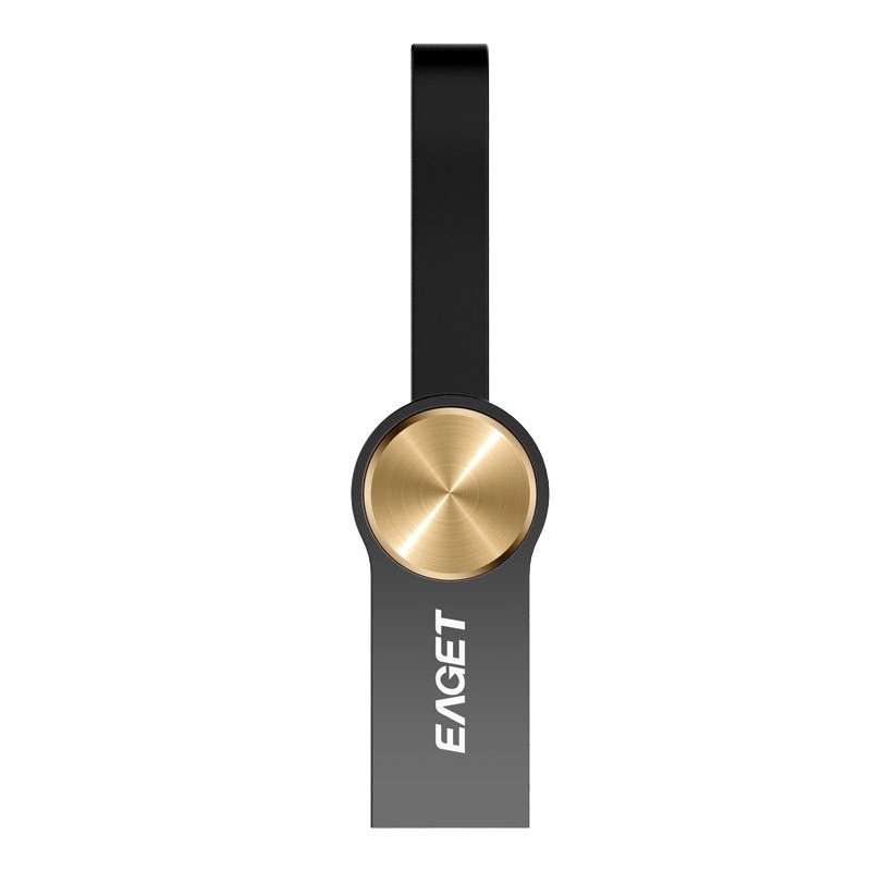 EAGET U80 64GB USB 3.0 Waterproof Shockproof Disc Shape U Disk (Gold)