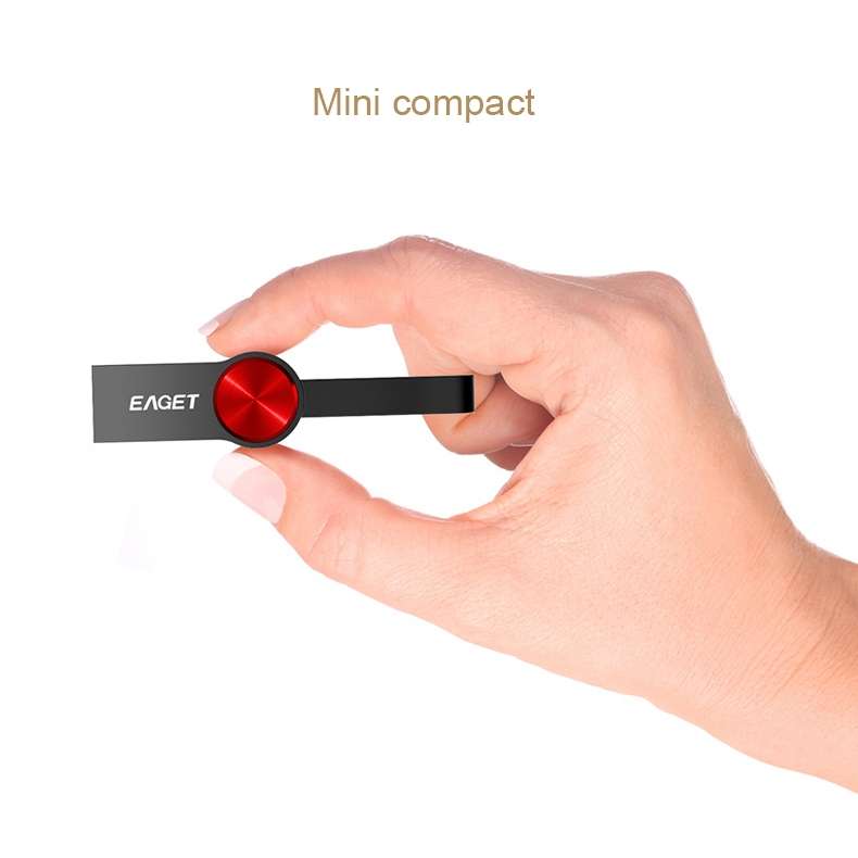 EAGET U80 64GB USB 3.0 Waterproof Shockproof Disc Shape U Disk (Gold)
