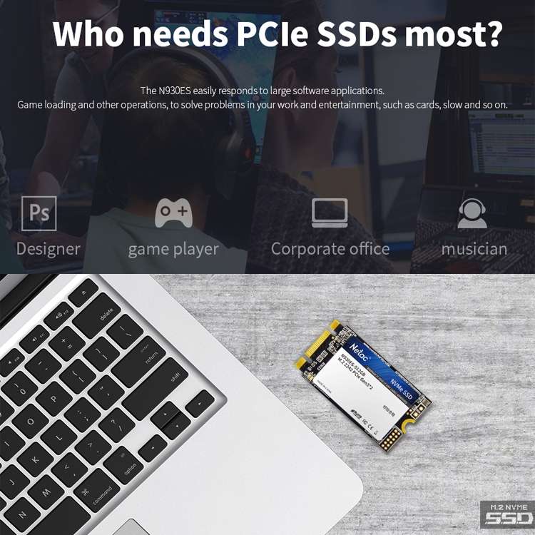 Netac N930ES 128GB M.2 2242 PCIe Gen3x2 Solid State Drive