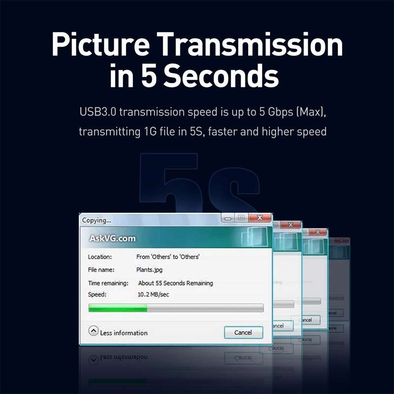 Baseus Cafule Series 2A USB 3.0 Male to Micro-B Hard Disk Adapter Cable, Length: 1m