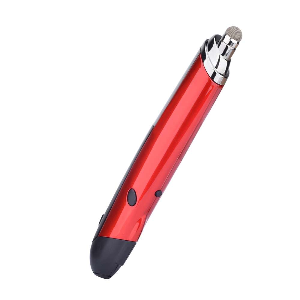 PR-08 6-keys Smart Wireless Optical Mouse with Stylus Pen & Laser Function (Black)