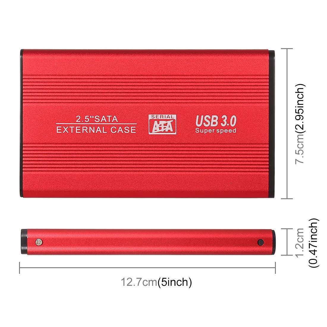 Richwell SATA R2-SATA-320GB 320GB 2.5 inch USB3.0 Super Speed Interface Mobile Hard Disk ... (Red)