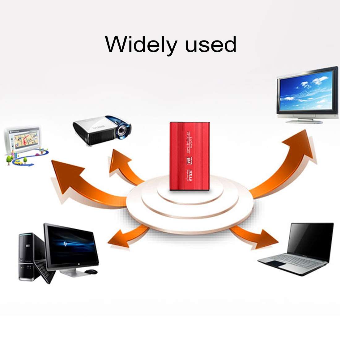 Richwell SATA R2-SATA-320GB 320GB 2.5 inch USB3.0 Super Speed Interface Mobile Hard Disk ... (Red)