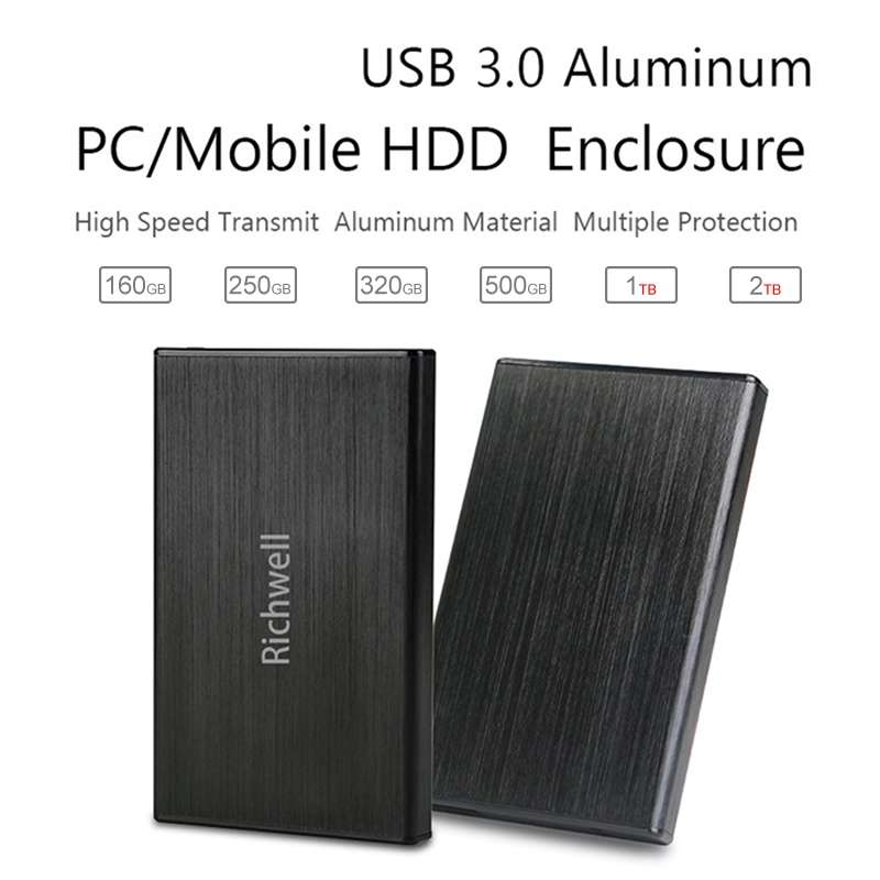Richwell SATA R23-SATA-320GB 320GB 2.5 inch USB3.0 Interface Mobile Hard Disk Drive(Black)