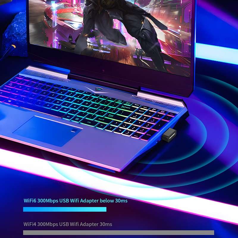 COMFAST CF-940AX 300Mbps 2.4GHz WiFi6 Mini USB Network Adapter