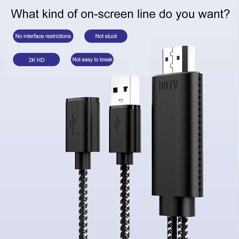 7563s USB-C / Type-C Female to 2K HDMI Male HD Video Adapter Cable, Cable Length: 1m