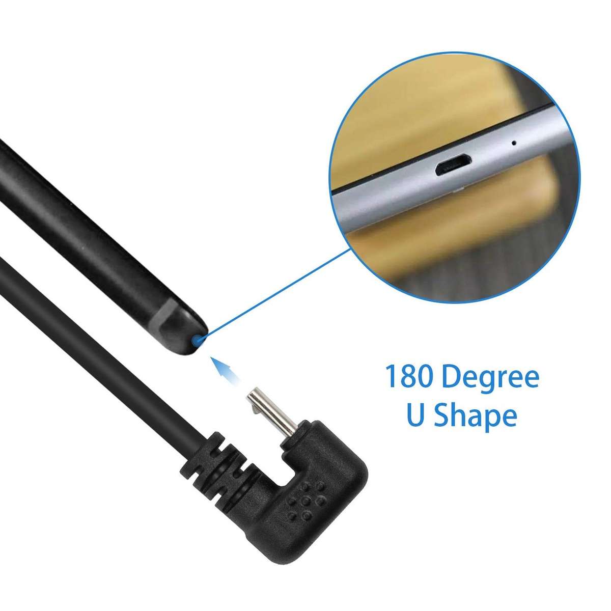 U-type Micro USB Mobile Game Data Charging Cable Phone Tablet Power Supply Adapter Cable