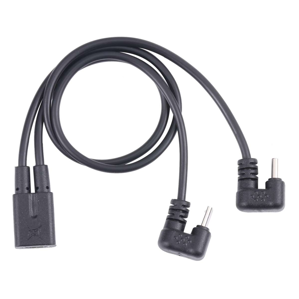 U-shaped USB-C / Type-C Male + Micro USB Male to Micro USB Female Cable